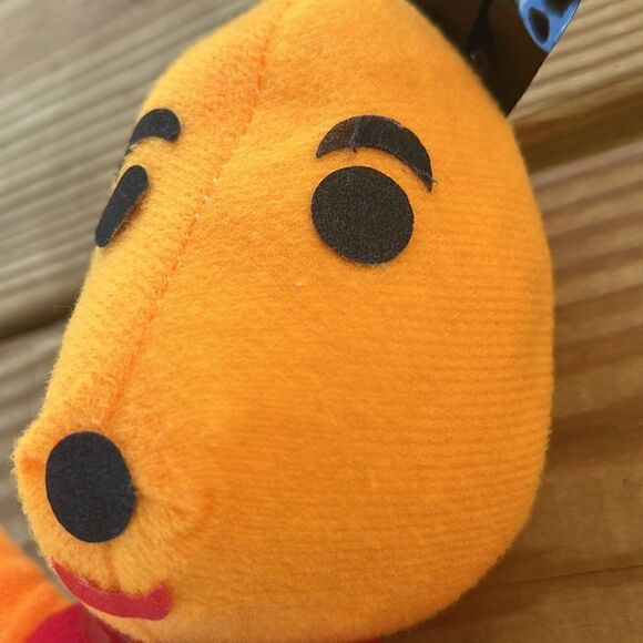 Vintage Winnie the Pooh 13” Plush Stuffed Animal Orange Bear Red Stripe Shirt - Picture 5 of 6